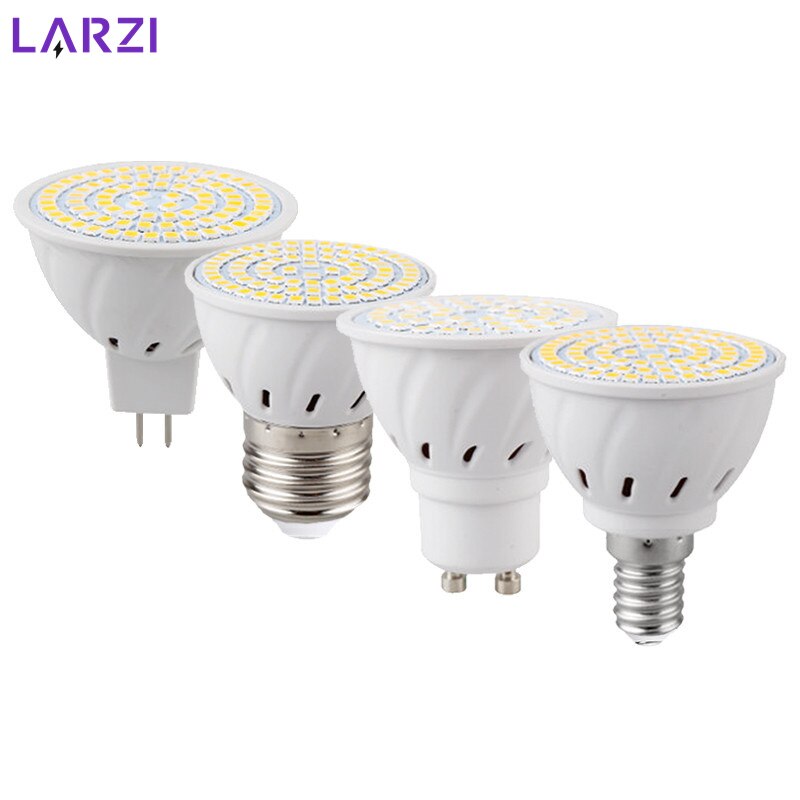 E27 E14 MR16 GU10 Lampada LED  3W 4W 5W 110V 220V Bombillas LED  Ʈ Ʈ 48 60 80 LED 2835 SMD Lampara Ʈ Ʈ